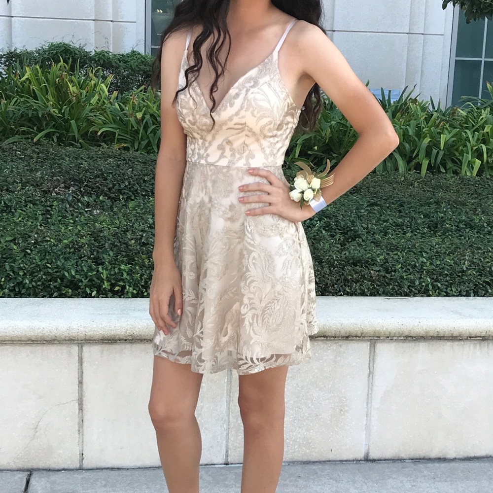 Gold Homecoming Dress
